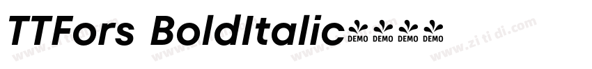 TTFors BoldItalic字体转换
